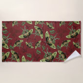 Waterverf vlinder en lavendel bloem Yoga Mat Strandlaken (Voorkant)