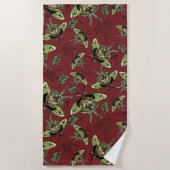 Waterverf vlinder en lavendel bloem Yoga Mat Strandlaken (Voorkant)