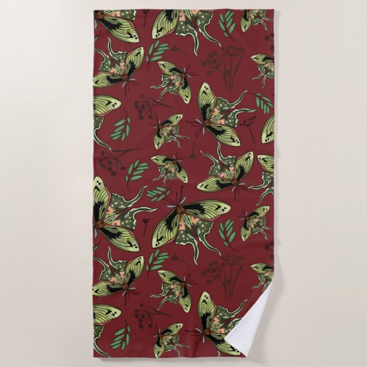 Waterverf vlinder en lavendel bloem Yoga Mat Strandlaken (Voorkant)