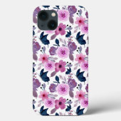 Waterverf vlinder en roze bloemen Case-Mate iPhone case (Achterkant)
