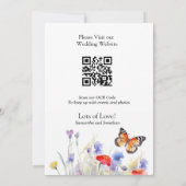 Waterverf Vlinder en Wildbloemen Details Kaart (Achterkant)