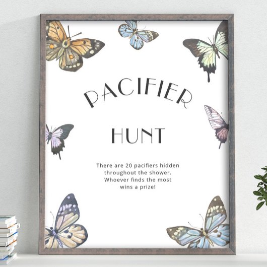 Waterverf Vlinder Fopspeen Jacht Spel Poster