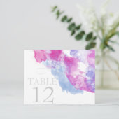 Waterverf vlinder framboos gelukzaligheid tafel Ka Briefkaart (Staand voorkant)