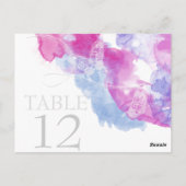 Waterverf vlinder framboos gelukzaligheid tafel Ka Briefkaart (Achterkant)