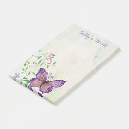 Waterverf Vlinder gepersonaliseerd Post-it® Notes