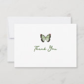 Waterverf Vlinder (Groen) Opmerking Kaart (Voorkant)