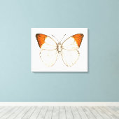 Waterverf vlinder, grote oranje tip canvas afdruk (Insitu (Houten vloer))