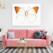 Waterverf vlinder, grote oranje tip canvas afdruk (Insitu (Woonkamer))