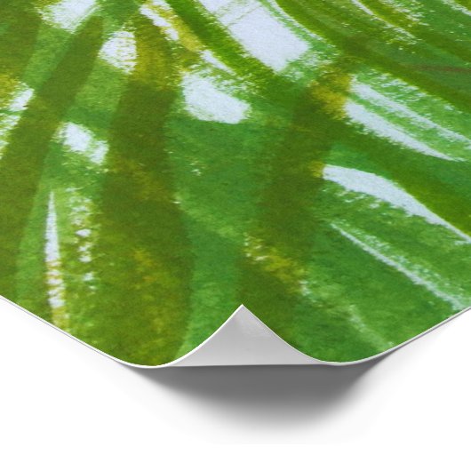 waterverf vlinder in de tuin poster (Hoek)