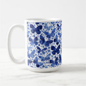 Waterverf vlinder Indigoblauw Koffiemok (Links)