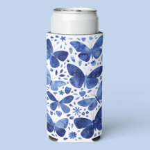 Waterverf vlinder Indigoblauw