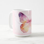 Waterverf Vlinder Kunst Koffiemok (Voorkant links)