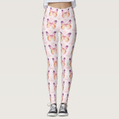 Waterverf Vlinder Kunst Leggings (Voorkant)
