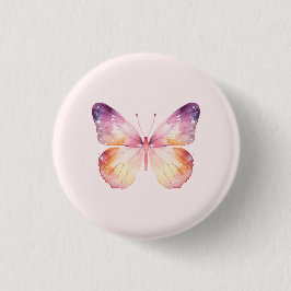 Waterverf Vlinder Kunst Ronde Button 3,2 Cm