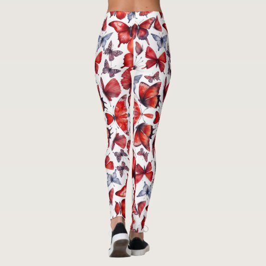 Waterverf vlinder leggings (Achterkant)