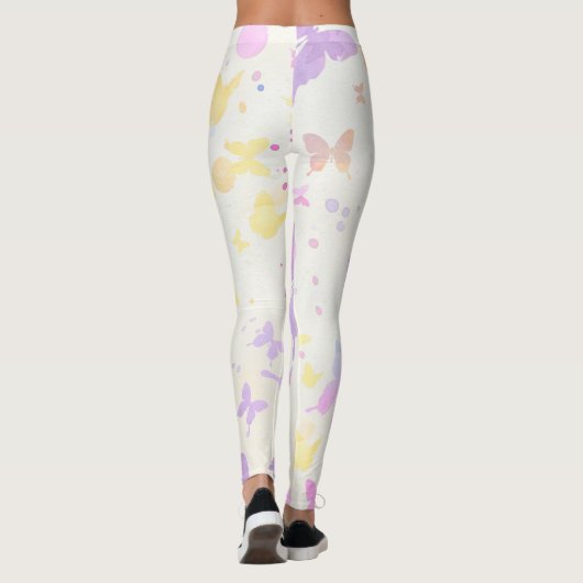 Waterverf vlinder leggings (Achterkant)