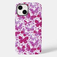 Waterverf Vlinder Magenta Roze