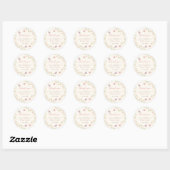 Waterverf vlinder meisje Baby shower dank u Ronde Sticker (Vel)