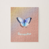  Waterverf vlinder met naam Legpuzzel (Verticaal)