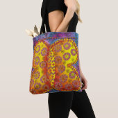Waterverf Vlinder met Patroon Tote Bag (Dichtbij)