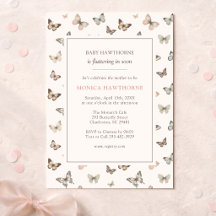 Waterverf Vlinder Minimalistische Chic Baby Shower