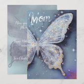Waterverf Vlinder Moederdag Kaart (Voorkant / Achterkant)