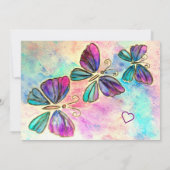 Waterverf Vlinder Moederdag Kaart (Achterkant)