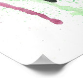 Waterverf vlinder op roze melkbloem poster (Hoek)