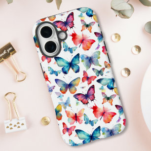 Waterverf Vlinder Patroon iPhone 16 Hoesje