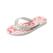 Waterverf vlinder patroon koraal roze kinder teenslippers (Schuin)
