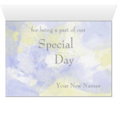 Waterverf vlinder Periwinkle limonade Dank u (Binenzijde Horizontaal (Onderkant))