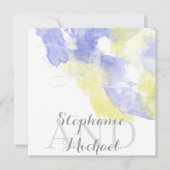 Waterverf Vlinder Periwinkle limonade Wedding I Kaart (Voorkant)