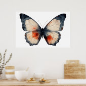 Waterverf vlinder poster (Keuken)