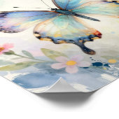 Waterverf Vlinder Poster (Hoek)