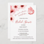 Waterverf vlinder | QR-code Vrijgezellenfeest Kaart (Voorkant / Achterkant)