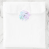 Waterverf vlinder ronde sticker (Tas)