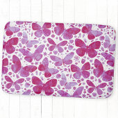 Waterverf vlinder roze badmat