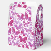 Waterverf vlinder roze bedankdoosjes (Geopend)