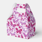 Waterverf vlinder roze bedankdoosjes (Voorkant Zijde)
