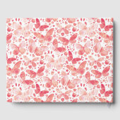 Waterverf vlinder roze gastenboek (Achterkant)