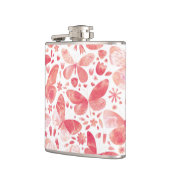 Waterverf vlinder roze heupfles (Links)