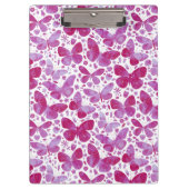 Waterverf vlinder roze klembord (Voorkant)