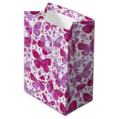 Waterverf vlinder roze medium cadeauzakje (Voorkant Gekanteld)