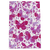 Waterverf vlinder roze medium cadeauzakje (Voorkant)
