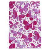 Waterverf vlinder roze medium cadeauzakje (Achterkant)