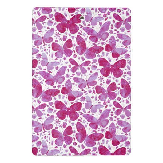 Waterverf vlinder roze mini klembord (Achterkant)