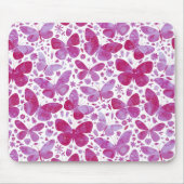 Waterverf vlinder roze muismat (Voorkant)