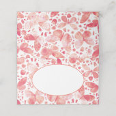 Waterverf vlinder roze plaatskaartje (Buitenkant ongevouwen)