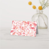 Waterverf vlinder roze plaatskaartje (Achterkant)