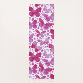 Waterverf vlinder roze yogamat (Achterkant)